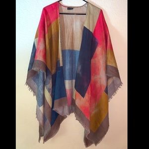 Anthropologie SAACHI Color Block Shawl